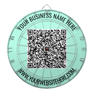 QR Code and Custom Text Personalized Dart Board