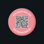 QR Code and Custom Text Personalized Magnet<br><div class="desc">Magnet with Your QR Code and Custom Text Professional Personalized Business Name Website Promotional Company Magnets / Gift - Add Your QR Code - Image or Logo / Name - Company / Website or E-mail or Phone - Contact Information / Address - Resize and Move or Remove / Add Elements...</div>