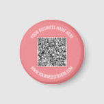 QR Code and Custom Text Personalized Magnet<br><div class="desc">Magnet with Your QR Code and Custom Text Professional Personalized Business Name Website Promotional Company Magnets / Gift - Add Your QR Code - Image or Logo / Name - Company / Website or E-mail or Phone - Contact Information / Address - Resize and Move or Remove / Add Elements...</div>