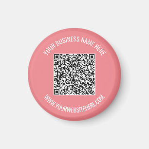 QR Code and Custom Text Personalized Magnet