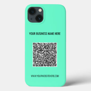 QR Code and Custom Text Professional Business iPhone 13 Case