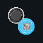 QR Code and Custom Text Professional Magnet<br><div class="desc">Custom Colors and Font - Magnet with Your QR Code and Custom Text Professional Personalized Business Name Website Promotional Compan Magnets / Gift - Add Your QR Code - Image or Logo / Name - Company / Website or E-mail or Phone - Contact Information / Address - Resize and Move...</div>