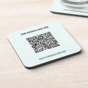 QR Code and Custom Text Professional Personalized  Coaster