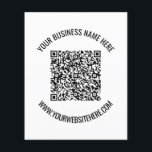 QR Code and Custom Text Professional Personalized Flyer<br><div class="desc">QR Code and Custom Text Professional Personalized Business Name Website Promotional Company Supplies / Gift - Add Your QR Code - Image or Logo / Name - Company / Website or E-mail or Phone - Contact Information / Address or Remove - Resize and Move or Remove / Add Elements -...</div>