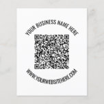 QR Code and Custom Text Professional Personalized Flyer<br><div class="desc">QR Code and Custom Text Professional Personalized Business Name Website Promotional Company Supplies / Gift - Add Your QR Code - Image or Logo / Name - Company / Website or E-mail or Phone - Contact Information / Address or Remove - Resize and Move or Remove / Add Elements -...</div>