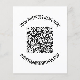 QR Code and Custom Text Professional Personalized Flyer