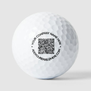 QR Code and Custom Text Professional Personalized Golf Balls