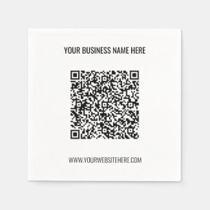 QR Code and Custom Text Professional Personalized  Napkin