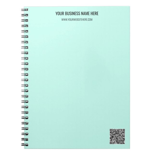 QR Code and Custom Text Professional Personalized Notebook (Front)
