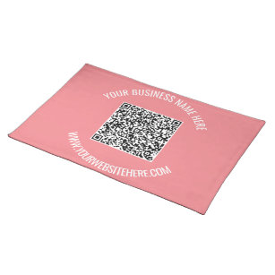 QR Code and Custom Text Professional Personalized Placemat
