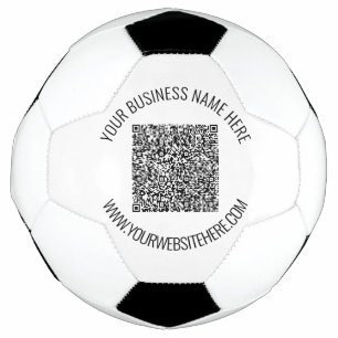 QR Code and Custom Text Professional Personalized Soccer Ball