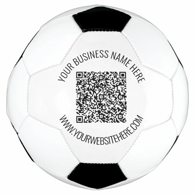 QR Code and Custom Text Professional Personalized Soccer Ball (Front)