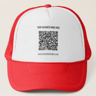 QR Code and Custom Text Professional Personalized  Trucker Hat