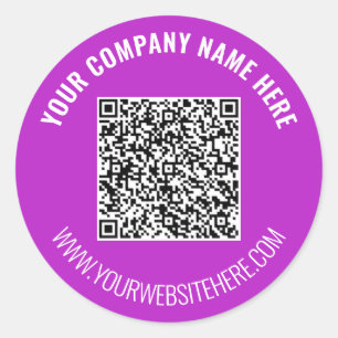 QR Code and Custom Text Sticker Choose Colours