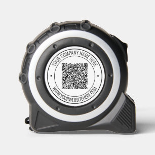 QR Code and Custom Text Your Business Tape Measure 1