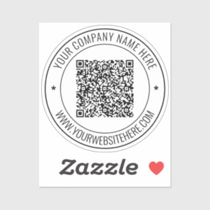 QR Code and Custom Text Your Personalized Sticker