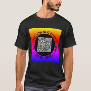 QR Code and Custom Text Your Personalized T-Shirt
