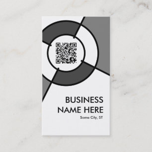 QR code and logo target Business Card