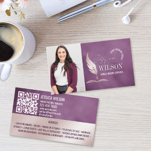 QR Code and Photo Mobile Notary Loan Signing Agent Business Card