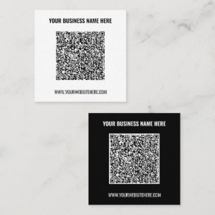 QR Code and Text Business Card Your Colours - Font