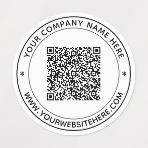 QR code and Text Personalized Business Labels