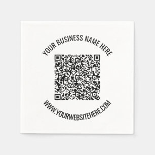 QR Code and Text Professional Personalized Napkins