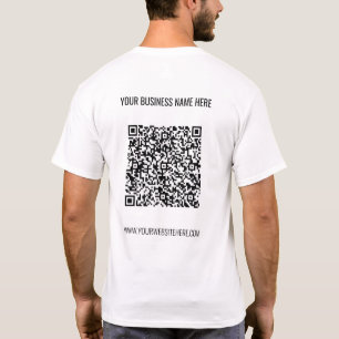 QR Code and Text Professional Personalized T-Shirt