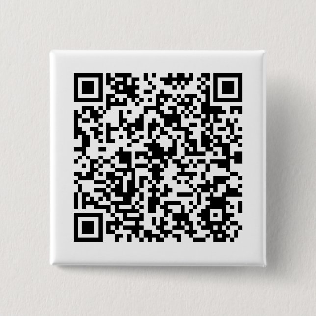 QR Code Badge 2 Inch Square Button (Front)