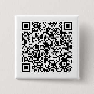 QR Code Badge 2 Inch Square Button