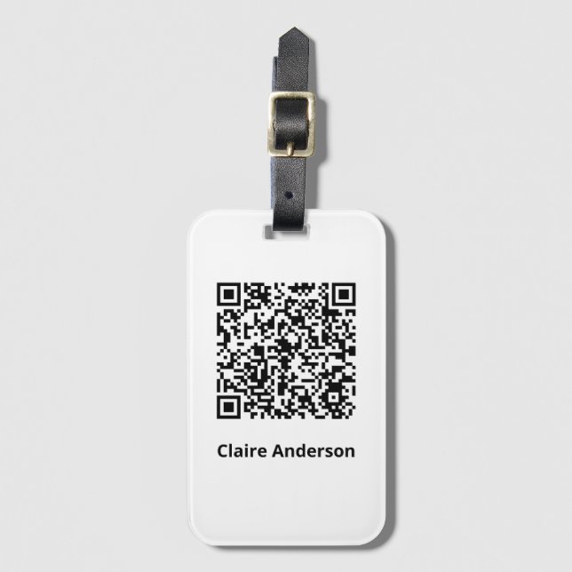 QR Code Badge Luggage Tag (Front Vertical)