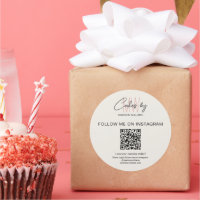 QR Code Bakery Cake Monogram Logo Business