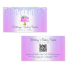 QR Code Bakery Purple Cake Glitter Drips Dessert