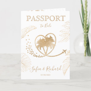 QR Code Bali Wedding Destination Passport Invitation
