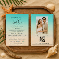 QR Code Beach Elopement Wedding Reception