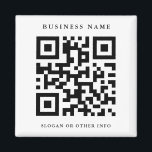 QR Code Black and White Simple Business  Magnet<br><div class="desc">Create your own custom business magnet with QR Code. Please click Customize Further link to change font,  size,  and colour for more advanced customization of this design.</div>