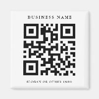 QR Code Black and White Simple Business 