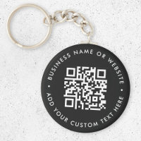 QR Code | Black Business Modern Budget Round