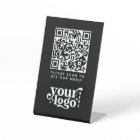 QR Code Black Menu Logo Contactless Modern Cafe