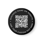 QR Code | Black Modern Minimalist Round