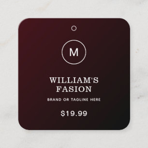 QR Code Blue Clothing Label Price Hang Tag