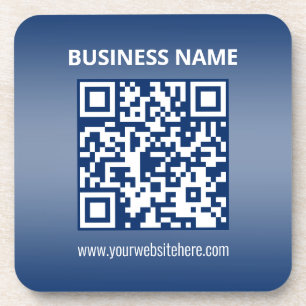 QR Code Blue (or any color) Gradient Coaster