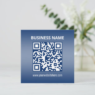 QR Code Blue (or any colour) Gradient Card