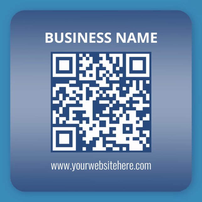 QR Code | Blue (or any colour) Gradient Square Sticker (Creator Uploaded)