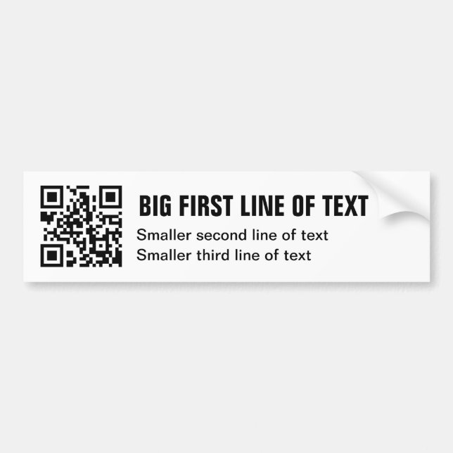 QR Code Bumper Sticker (Front)