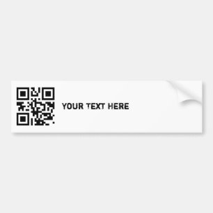 QR Code Bumper Sticker Template