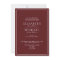 QR Code Burgundy Classic Script Wedding Invitation