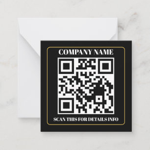 QR Code Business Branding Easy Note Card
