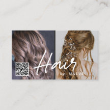 QR code business card for hair stylish