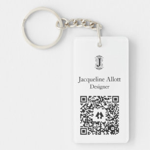 QR Code Business Card Keychain