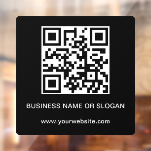 QR Code Business Company Corporate Professional Window Cling